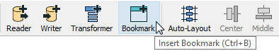 Bookmark button on the Toolbar